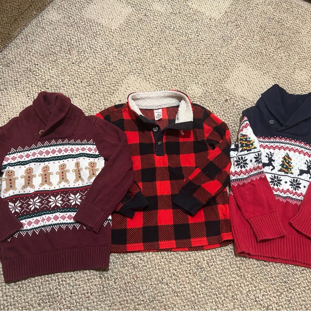 Festive Kids Sweaters - Set of 3